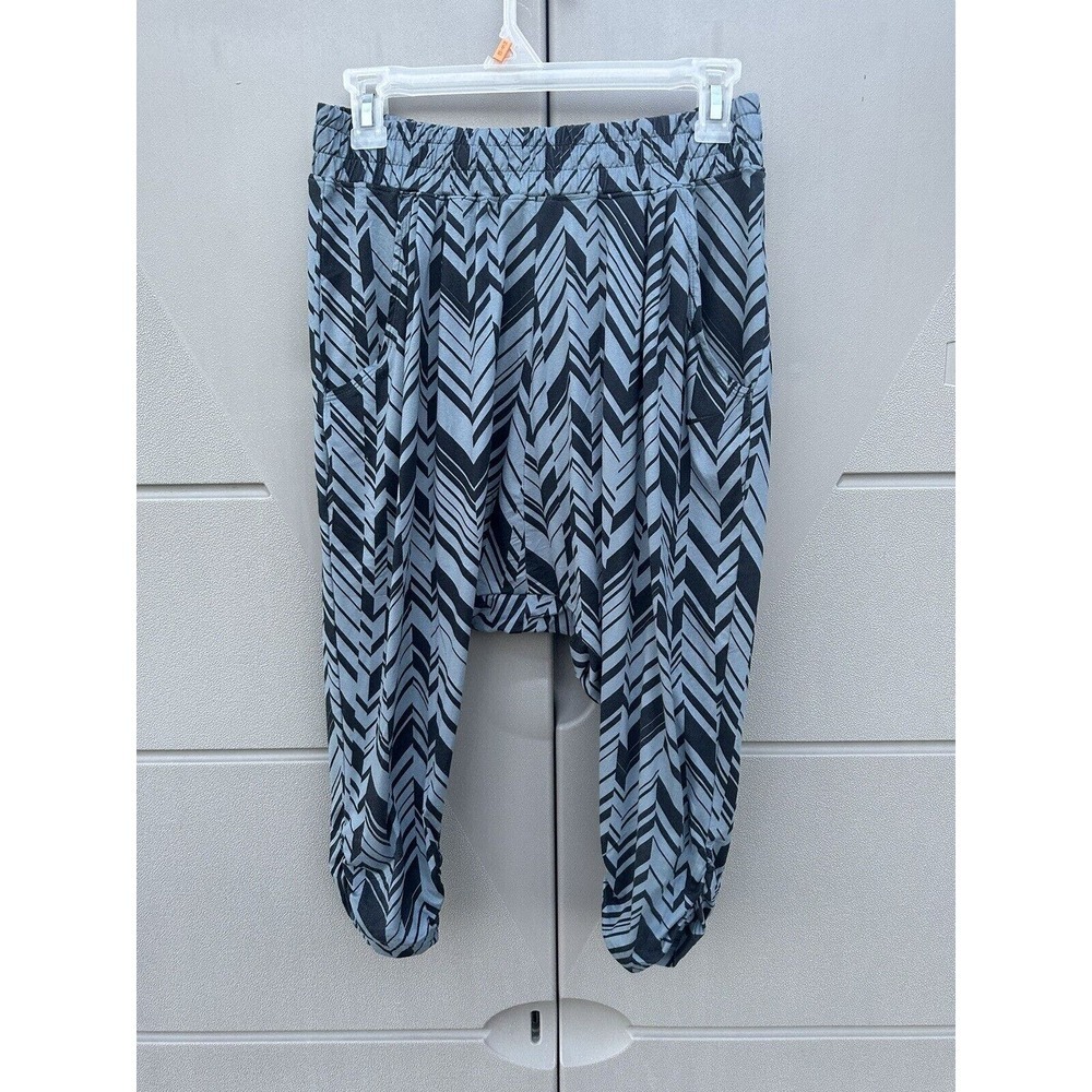 NIKE WOMEN’S GRAY BLACK Y2K DRI-FIT AVANT MOVE HAREM CAPRI CROP PANTS SZ XS